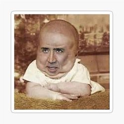 Baby Nicolas Cage Sticker