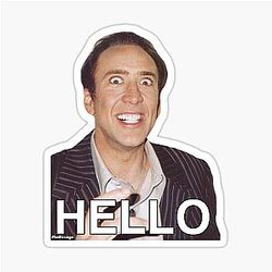 Nicolas Cage - HELLO Sticker