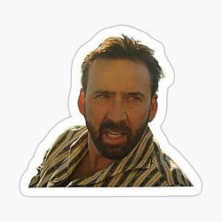 Nicolas Cage Face Sticker
