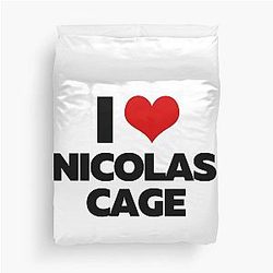 I Love Nicolas Cage Duvet Cover