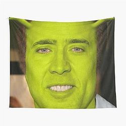 Nicolas Cage as Shrek Tapestry