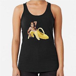 Nicolas Cage Banana Racerback Tank Top