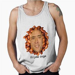 Nicolas Cage ironic funny cursed Tank Top