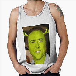 Nicolas Cage as Shrek Tank Top