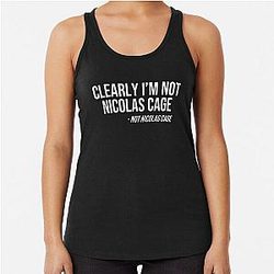 I am Nicolas Cage Racerback Tank Top