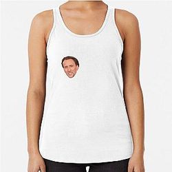 Nicolas Cage Racerback Tank Top