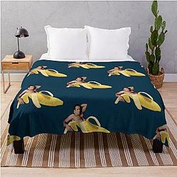Nicolas Cage Banana Pattern Throw Blanket