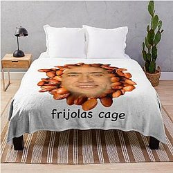 Nicolas Cage ironic funny Throw Blanket