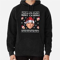 Merry Christmas Nicolas Cage Knit Pullover Hoodie