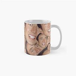 Nicolas Cage Face Collage Design Collectible Mug