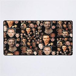Nicholas Cage Faces Pattern Desk Mat