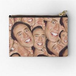 Nicolas Cage Face Collage Pouch