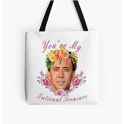 Nicolas Cage All Over Print Tote Bag