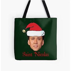 Saint Nicolas Cage Christmas Tote Bag