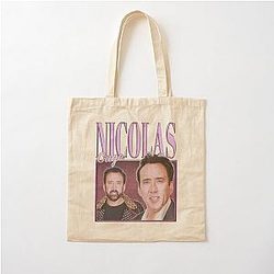 Nicolas Cage Funny Cotton Tote Bag