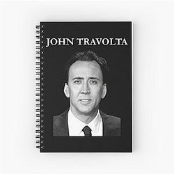 Nicolas Cage John Travolta Face Off Men Spiral Notebook