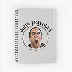 Nicolas Cage Face Off Black Spiral Notebook