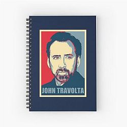 Nicolas Cage John Travolta Spiral Notebook
