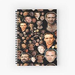 Nicholas Cage Faces Pattern Spiral Notebook