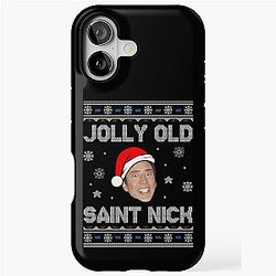 Jolly Old Saint Nick Nicolas Cage Christmas Tough Case
