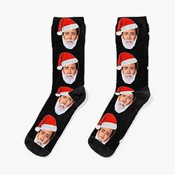 Nicolas Cage Santa Socks