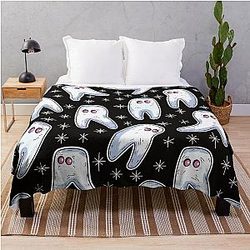 Fresno Nightcrawlers Cryptid Black Throw Blanket