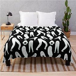 Haunted Dance Pattern - Fresno Nightcrawler Throw Blanket