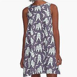 Fresno Nightcrawlers Moons and Star A-Line Dress