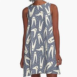 Fresno Nightcrawlers - Slate Blue A-Line Dress