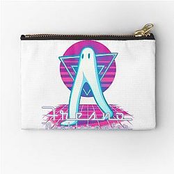 Fresno Nightcrawler Synthwave Neon Arcade Cryptid Zipper Pouch