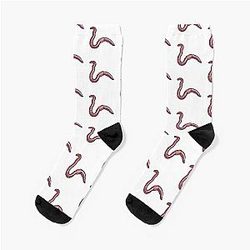 Pink Earthworm Socks