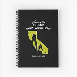 Home of the Fresno Nightcrawlers State Cryptid Collection Spiral Notebook