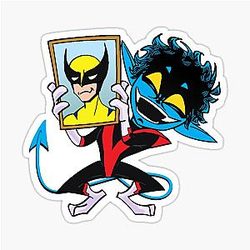 X-men Nightcrawler Chibi Portrait Sticker