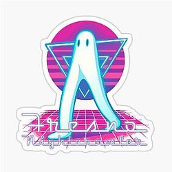 Fresno Nightcrawler Synthwave Neon Arcade Cryptid Sticker