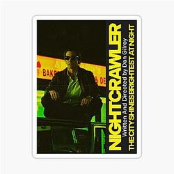 Nightcrawler Poster Jake Gyllenhaal Neo-Noir Thriller Movie Art Sticker