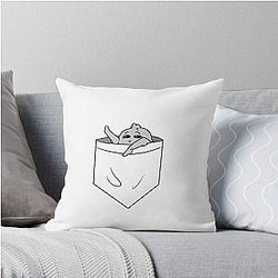 Pocket Cryptid Fresno Nightcrawler Throw Pillow