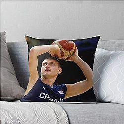 Nikola Jokic MVP Throw Pillow