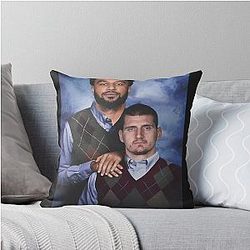Nikola Jokic Jamal Murray Denver Nuggets Funny Throw Pillow
