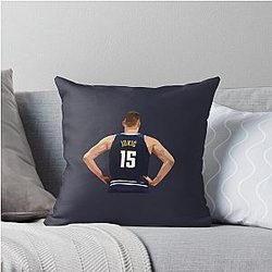 Nikola Jokic Vector Throw Pillow