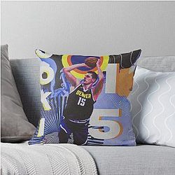 Nikola Jokic Vintage Throw Pillow