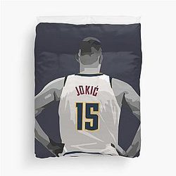 Nikola Jokic Vector Duvet Cover