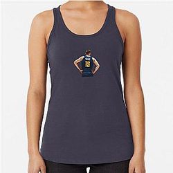 Nikola Jokic Vector Back Dark Blue Racerback Tank Top