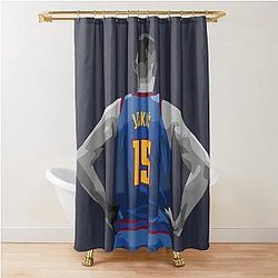 Nikola Jokic Vector Shower Curtain