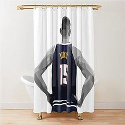 Nikola Jokic Standing Shower Curtain