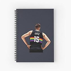 Nikola Jokic Vector Color Spiral Notebook