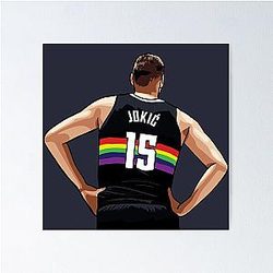 Nikola Jokic Back Poster