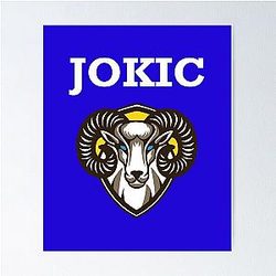 Nikola Jokic GOAT Basketball Poster
