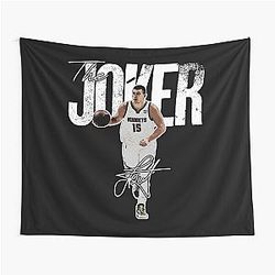 Nikola Jokic Vintage Denver Basketball Signature Style Tapestry
