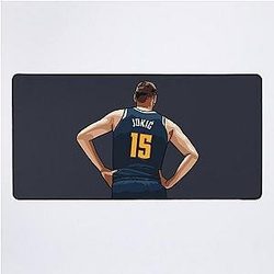 Nikola Jokic Back Dark Blue Desk Mat