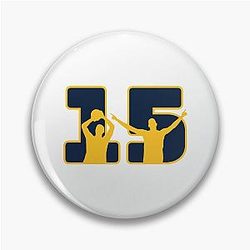 Nikola Jokic Jersey and Silhouette Dark Blue Pin